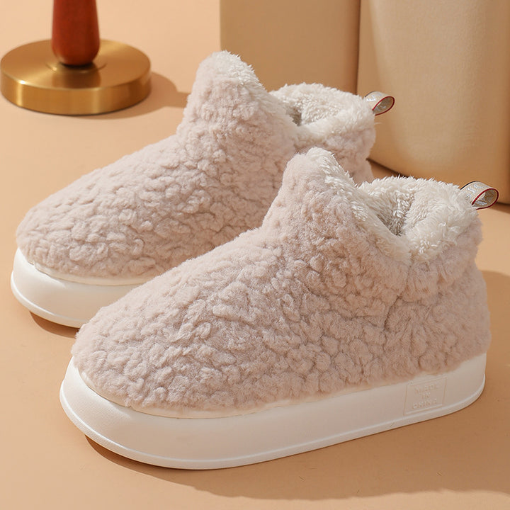 Thickened Fleece-lined Winter Cotton Shoes Indoor And Outdoor-Womens Footwear-Zishirts