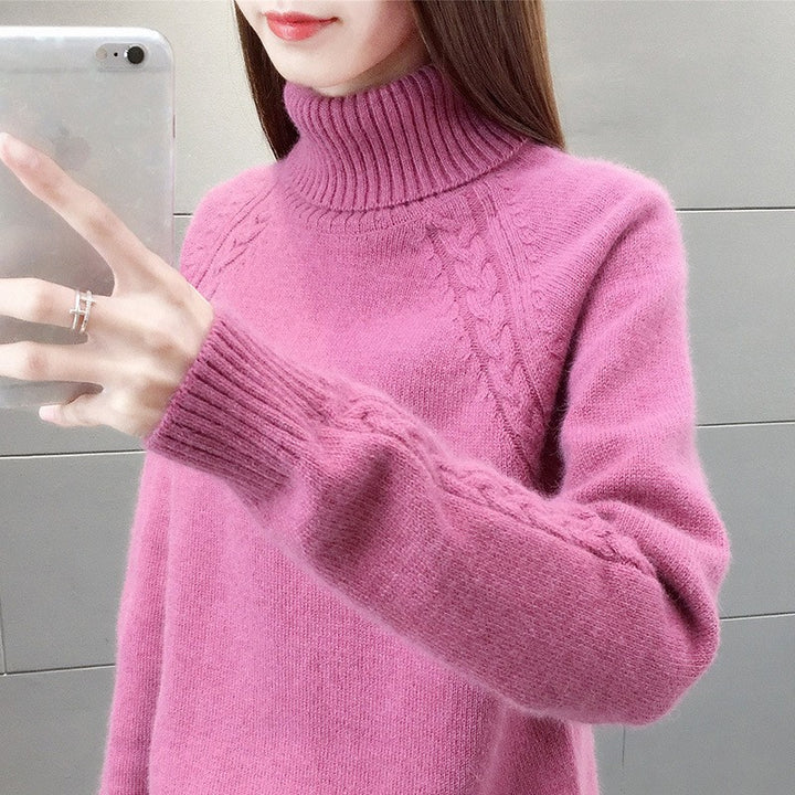 Women's Turtleneck Pullover Japanese Style-Suits & Sets-Zishirts