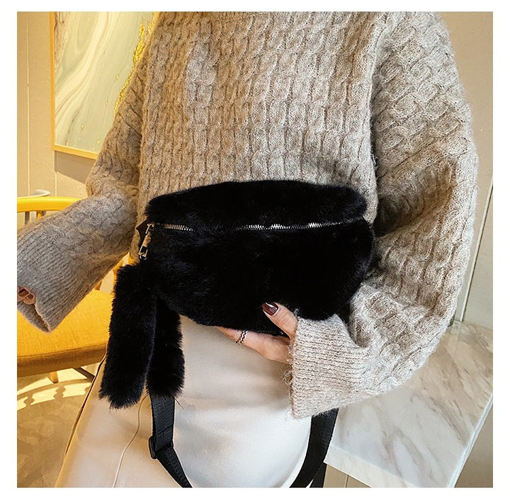 Women's Fashion Shoulder Fur Messenger Bag-Women's Bags-Zishirts