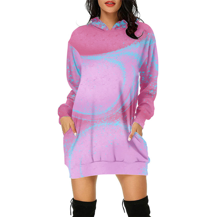 3d Sweater Dress Hooded Digital Printing-Lady Dresses-Zishirts