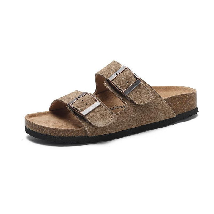 Women's Fashion Retro Buckle Beach Platform Slippers-Womens Footwear-Zishirts