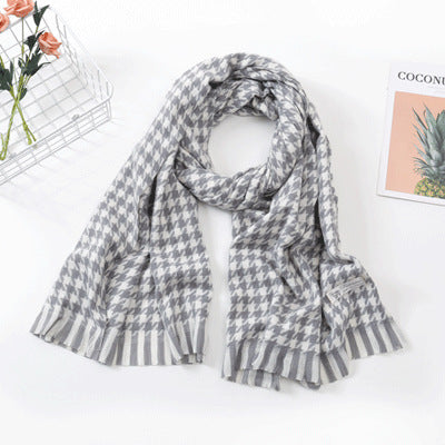 Women's Fashion Casual Cashmere Plaid Scarf-Scarves & Wraps-Zishirts