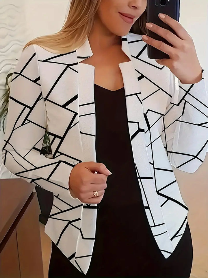 Women's Long Sleeved Shirt Suit Jacket-0-Zishirts