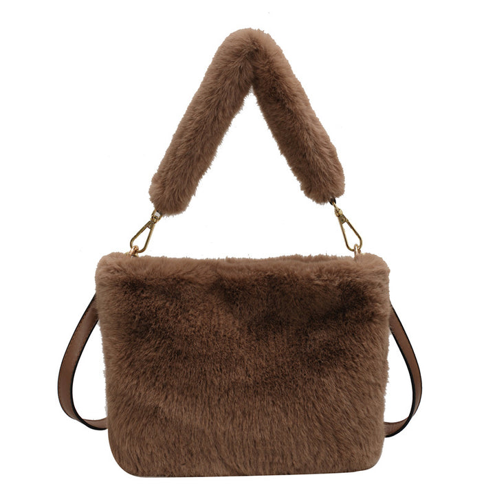 Women's Fashion Casual Plush Crossbody Bag-Women's Bags-Zishirts