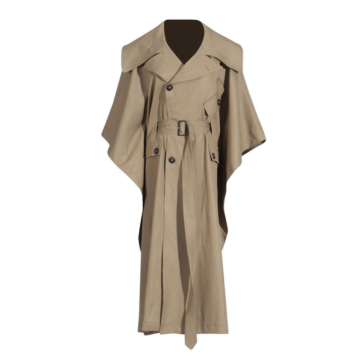 Cape Trench Coat For Women Fall Long-Jackets-Zishirts