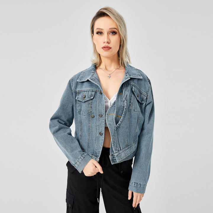 Women's Denim Long Sleeve Designed Jacket Fashion Top-Jackets-Zishirts