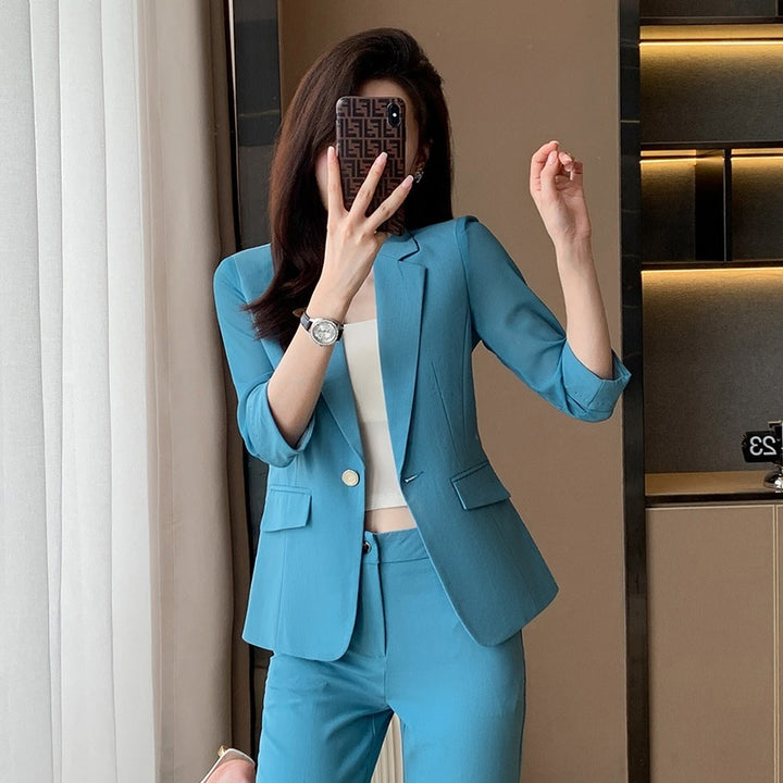 Simple And Capable 34 Sleeve Suit-Womens 2024 March-Zishirts