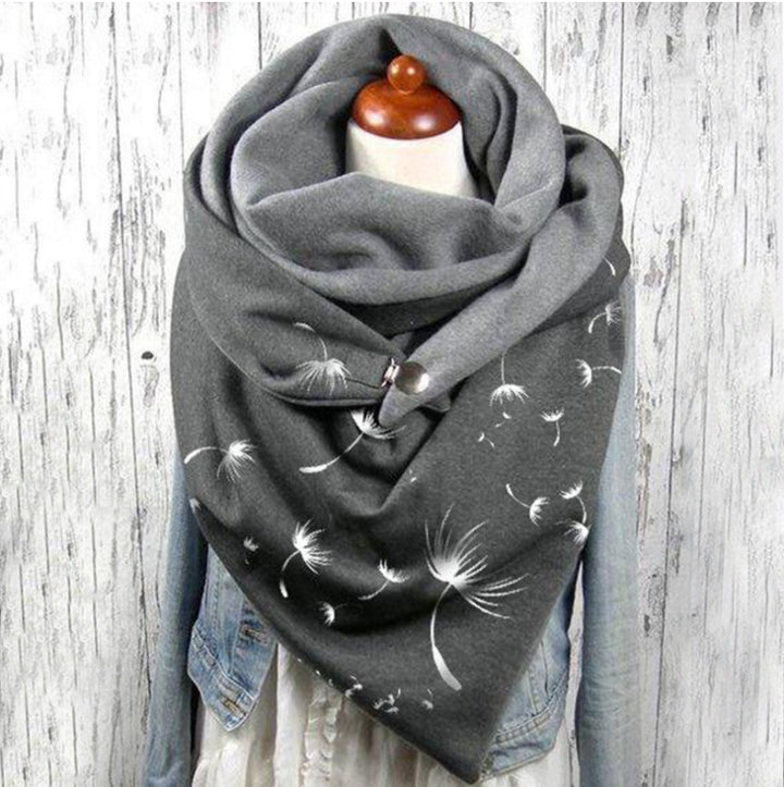 Women's Cotton Malaysia Warm Button Scarf-Scarves & Wraps-Zishirts