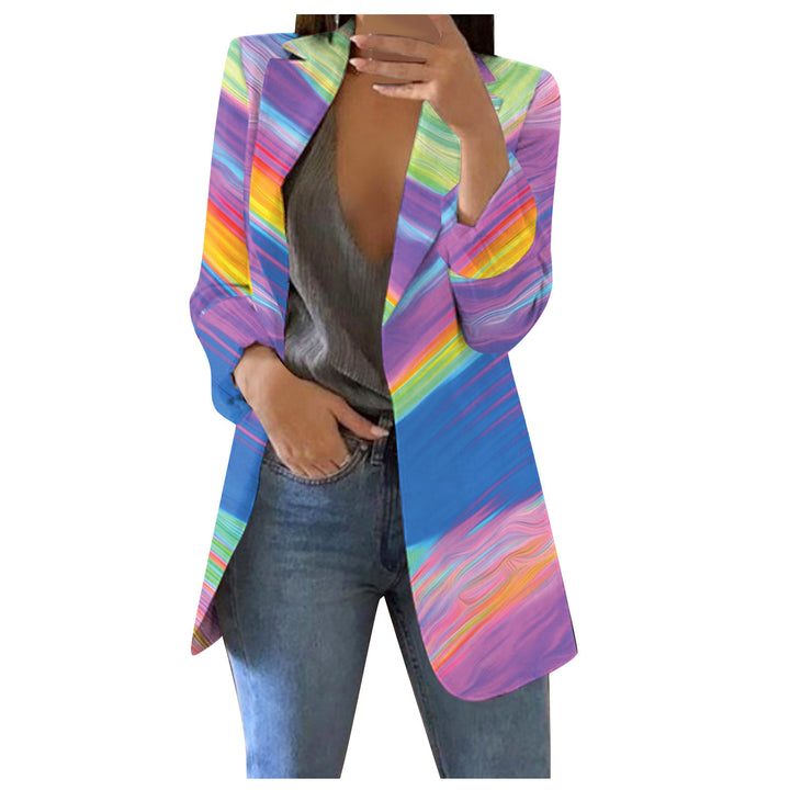 Colorful Suit Versatile Short Coat Fashion Personalized Ladies-Jackets-Zishirts