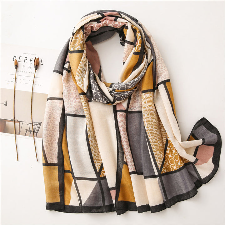 Shawl Autumn And Winter Warm British Plaid Korean Style Scarf Dual-use-Scarves & Wraps-Zishirts