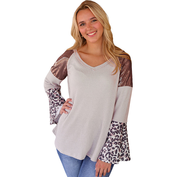 European And American Personalized Design Leopard Print Sweater-Women's Outerwear 2023-Zishirts