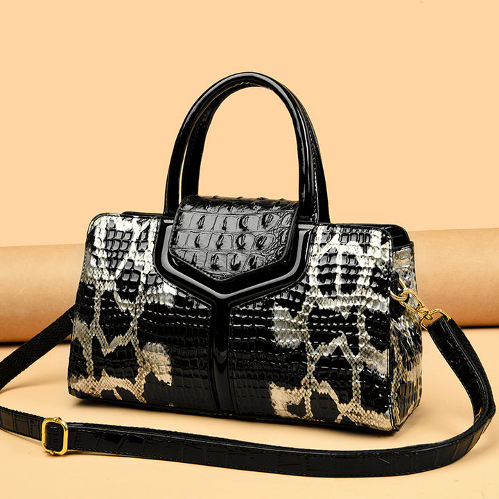 Women's Handbag Vintage Snake Pattern-Women's Bags-Zishirts