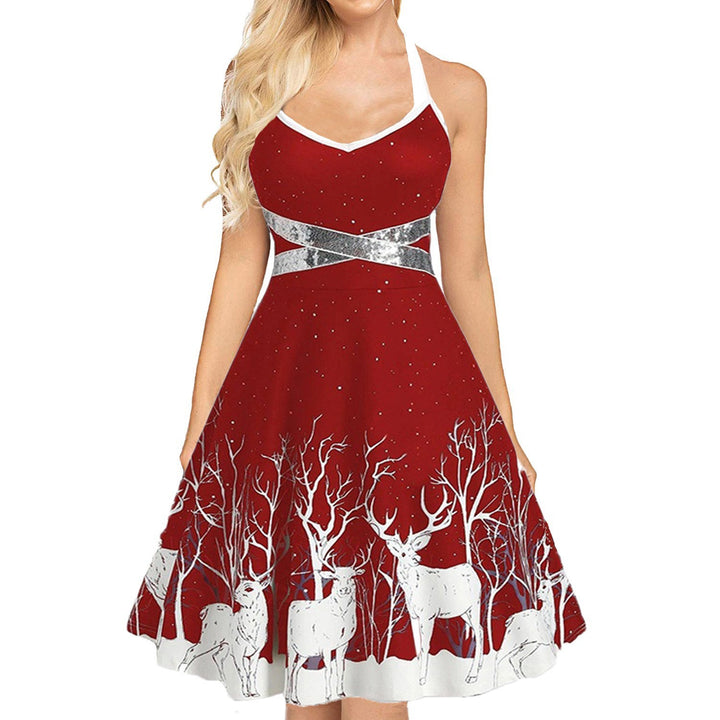 Christmas Sexy Suspenders Lace-up Dress-Lady Dresses-Zishirts