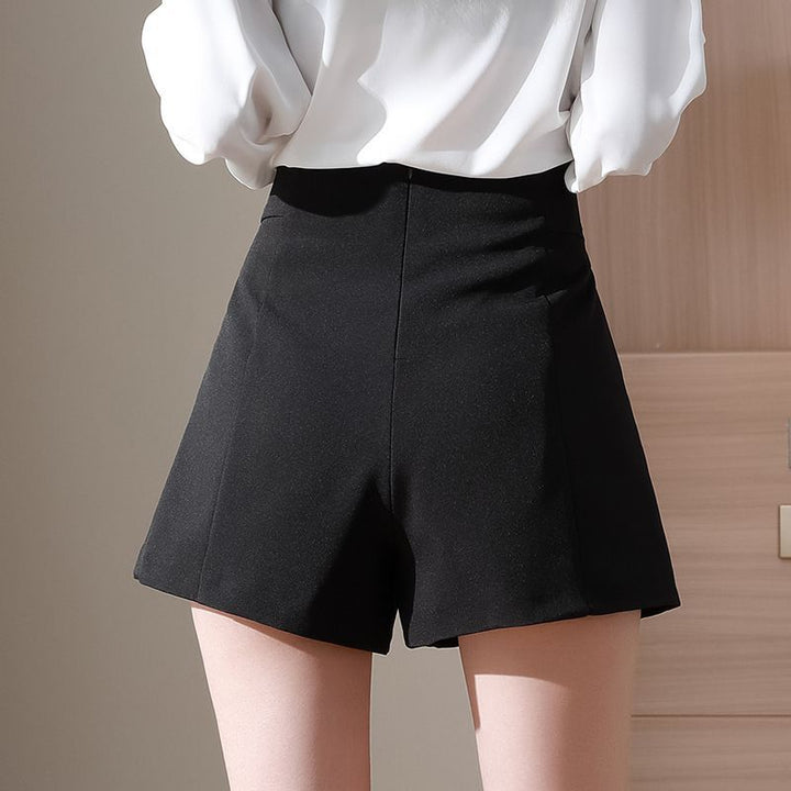 Plus Size Plump Girls Suit Shorts Women's Summer Thin High Waist-Suits & Sets-Zishirts