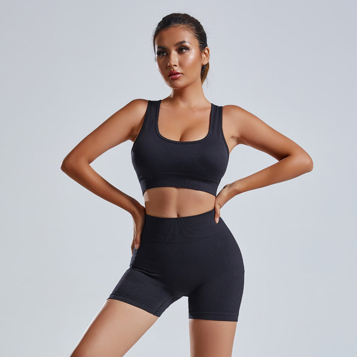 2pcs Yoga Set Women's Vest And Shorts Tracksuit Seamless Workout Sportswear Gym Clothing High Waist Leggings Fitness Sports Suits-Women's Outerwear 2023-Zishirts