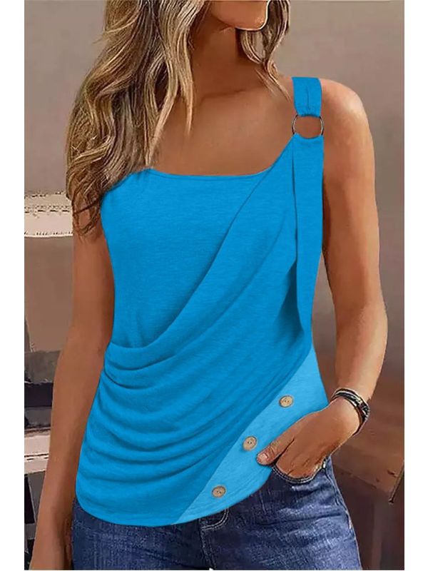 Fashion Women's Button Vest Camisole-Blouses & Shirts-Zishirts