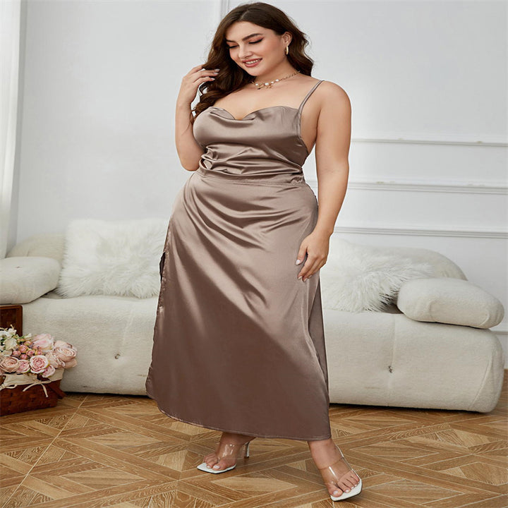 Plus Size Sling Dress Dress-Women's Outerwear 2023-Zishirts