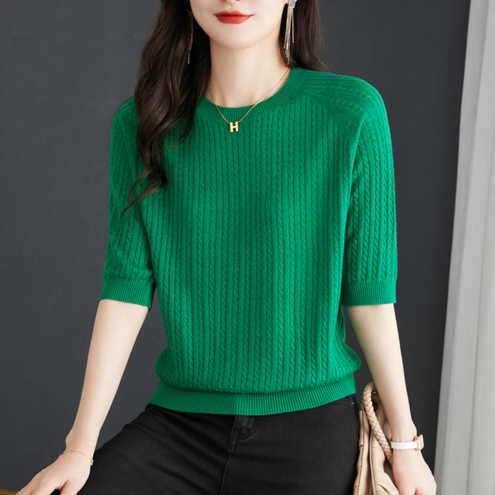 New Loose Twist Western Style Shirt Knitwear Thin-Sweaters-Zishirts