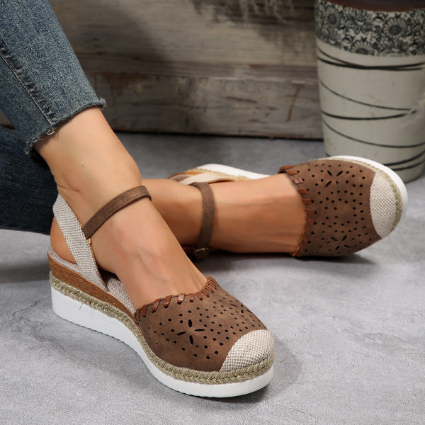 Women's Fashion Platform Casual Wedge Sandals-Womens Footwear-Zishirts