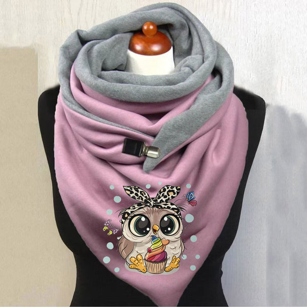 Women's Graceful And Fashionable Cotton Warm Button Scarf-Scarves & Wraps-Zishirts