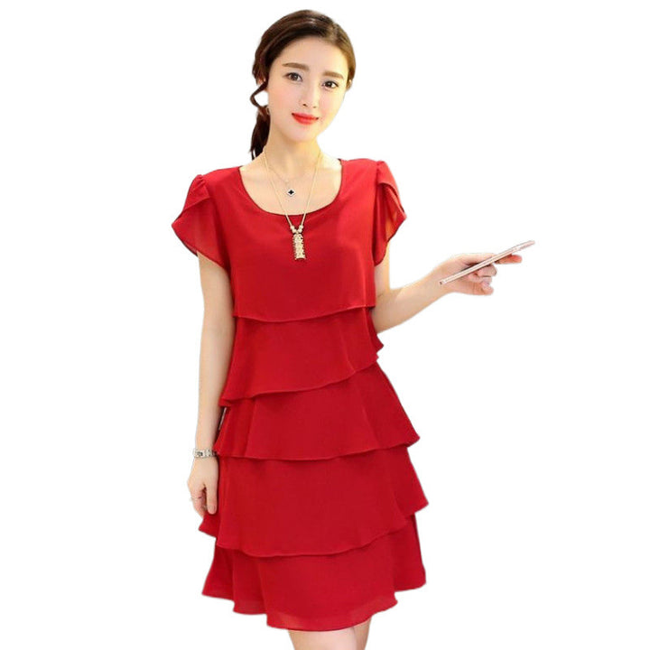 Chiffon Shirt Dress Women's Loose Design-Lady Dresses-Zishirts