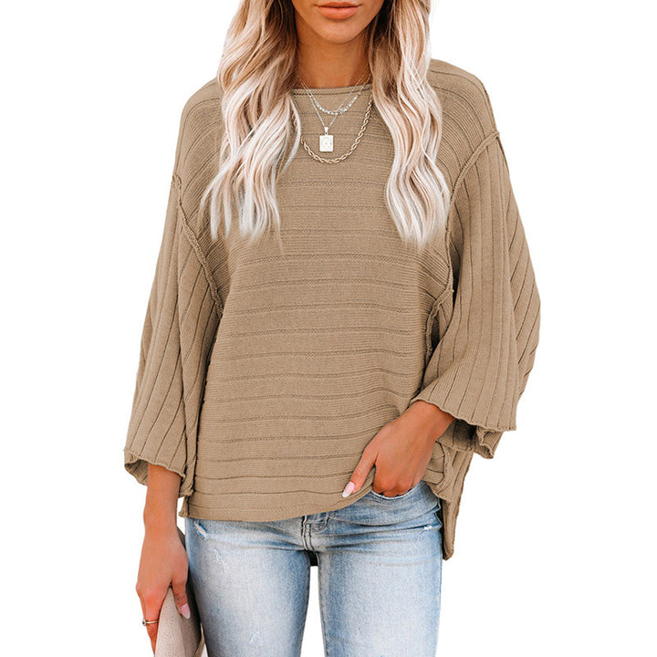 Women's Loose-fitting Casual Round-neck Sweater-Women's Outerwear 2023-Zishirts