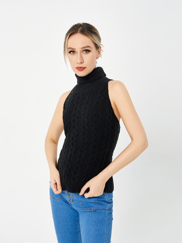 Women's Stretch Casual Turtleneck Sweater-Sweaters-Zishirts