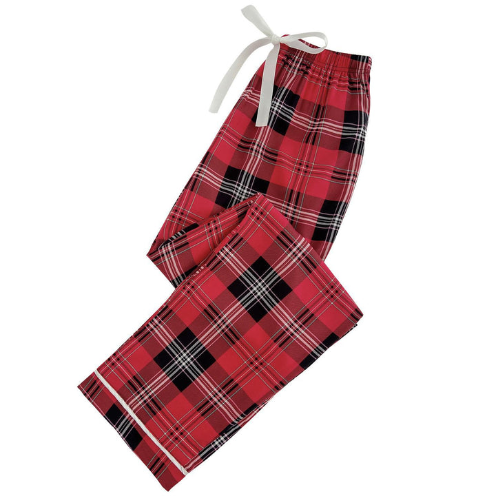 Women's Plaid Artificial Cotton Pajama Pants-Women's Outerwear 2023-Zishirts