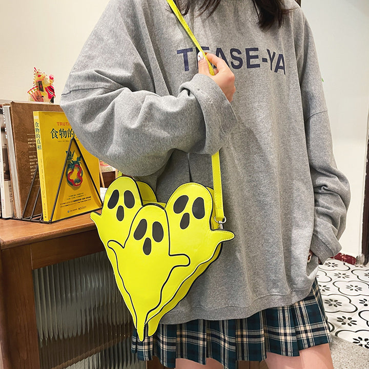 Halloween Bags Funny 3D Cartoon Ghost Cartoon Shoulder Bags Women Cute Cell Phone Purses Crossbody Bag-Women's Bags-Zishirts