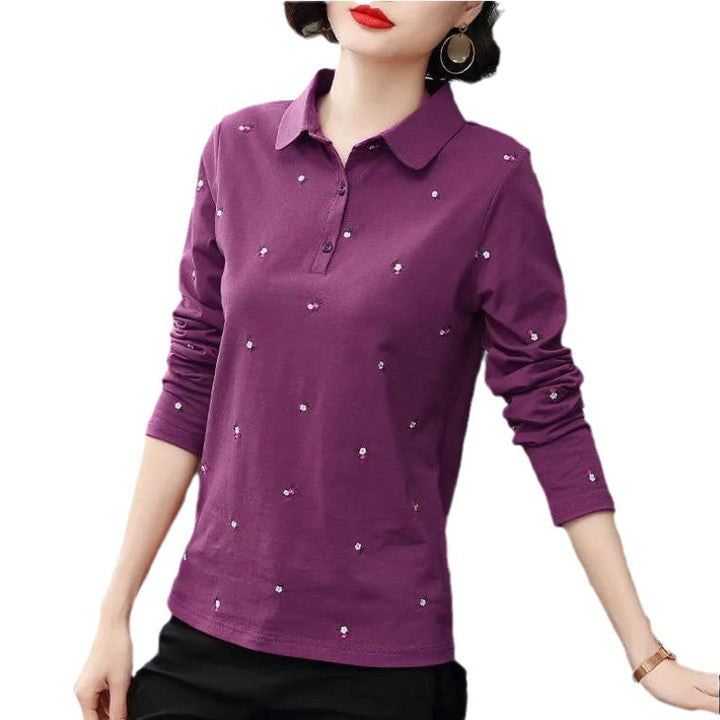 Women's Fashion Personality Polo Top-Blouses & Shirts-Zishirts