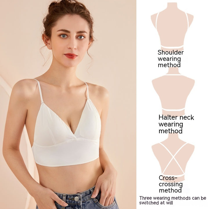 Beauty Back Seamless Push Up Dress Women's Small Chest Underwire Bra Off-the-shoulder-Women's Outerwear 2023-Zishirts