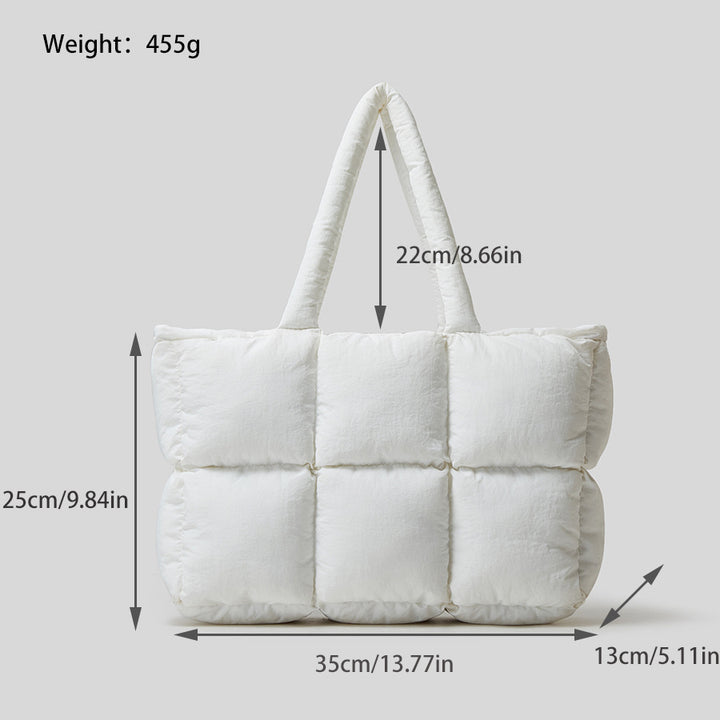 Soft Down Handbag Woman Cotton Dress Bags Filled With Cotton-Women's Bags-Zishirts