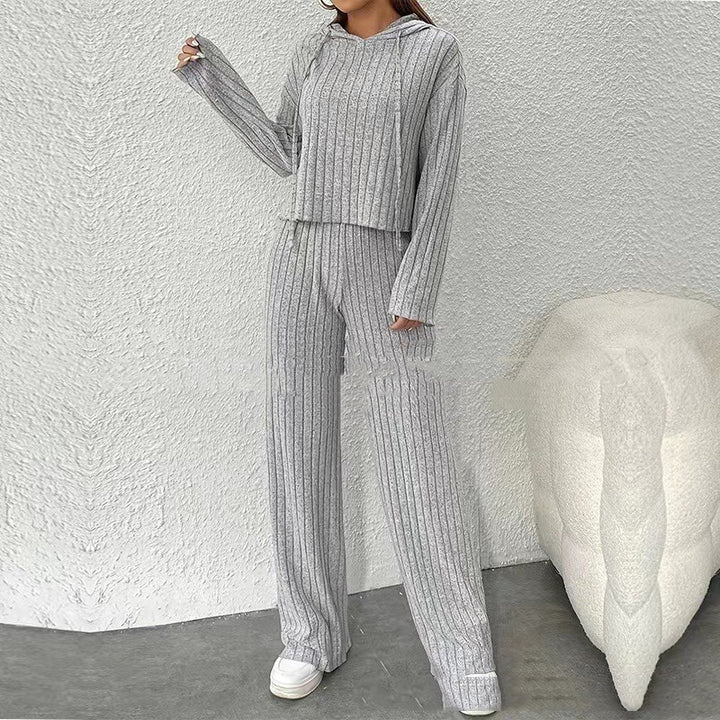 European And American Leisure Knitted Long-sleeve Suit-Suits & Sets-Zishirts