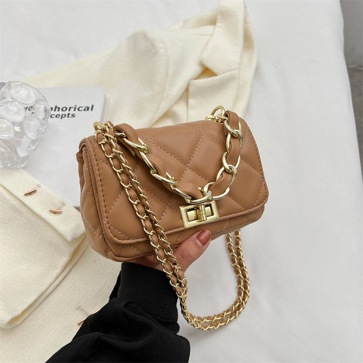 Simple Rhombus Chain Fashion High Sense Small Square Bag-Women's Bags-Zishirts