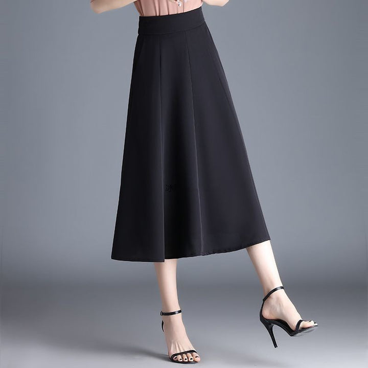 Mid-length Spring And Summer Thin Ice Silk Draping A- Line Small Umbrella Skirt For Women-Women's Outerwear 2023-Zishirts