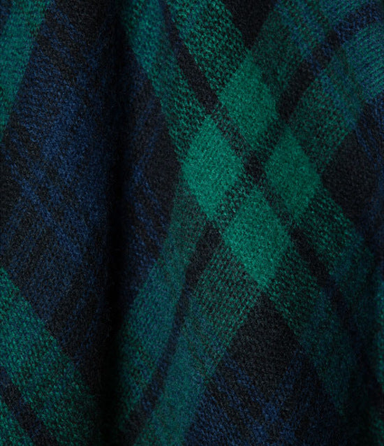 Green Plaid Neutral Acrylic Scarf-Scarves & Wraps-Zishirts