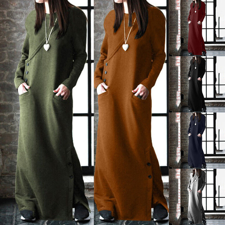 Autumn And Winter European And American Sweater Dress Slim-fit Sheath-Lady Dresses-Zishirts