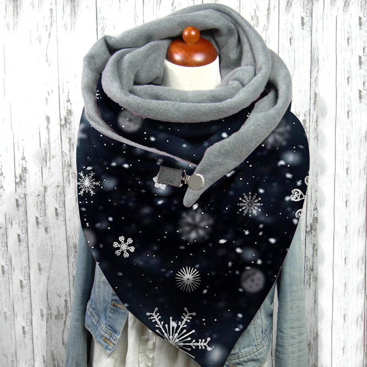 Women Scarf Winter Fashion Printing View Art Print Button Sz-Scarves & Wraps-Zishirts