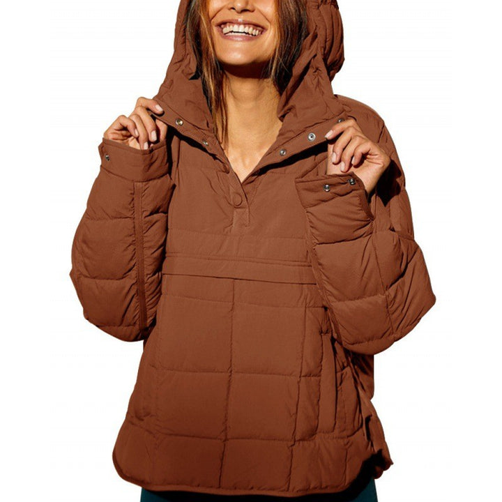 Warm Hoodie Down Jacket Women-Jackets-Zishirts