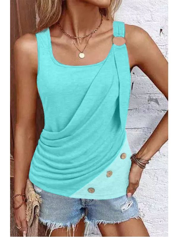 Fashion Women's Button Vest Camisole-Blouses & Shirts-Zishirts