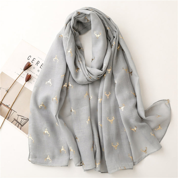 Fresh Warm Warm Wind Voile Cotton And Linen Feel Scarf-Scarves & Wraps-Zishirts