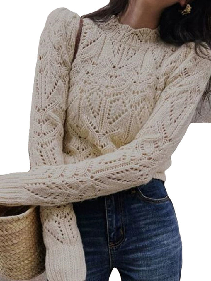Heavy Work Hollow-out Crochet Knitted Air Conditioning Shirt-Sweaters-Zishirts