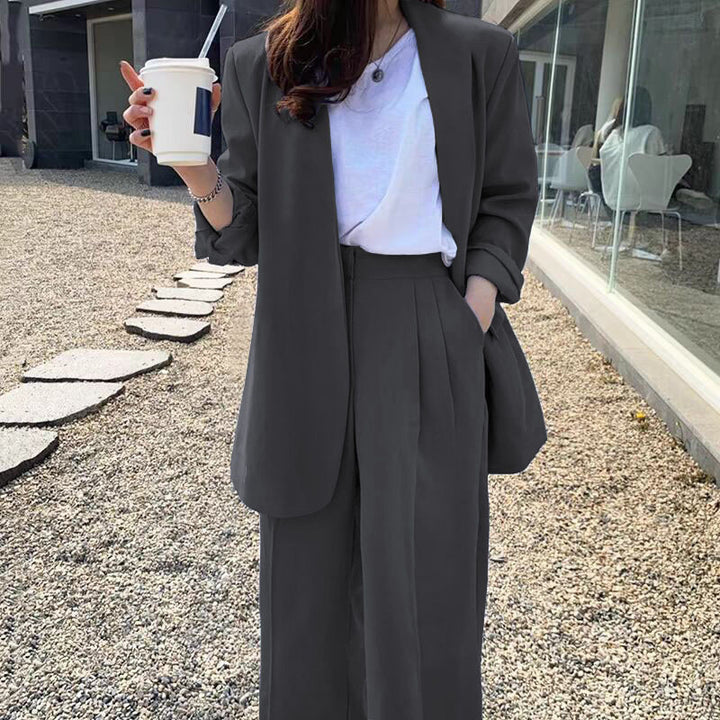 Women's Wide-leg Pants Suit-Suits & Sets-Zishirts