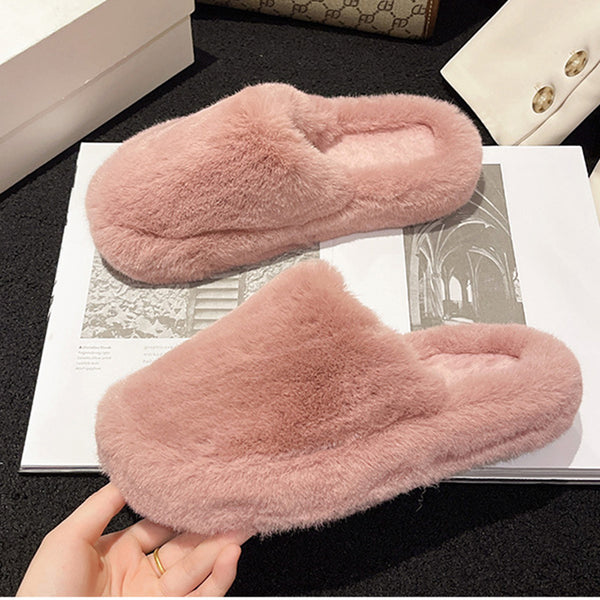 Women Home Slippers Winter Warm Shoes With 3cm Heel-Womens Footwear-Zishirts