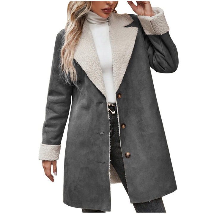 Long Sleeve Lapel Thickening Plush Coat-Jackets-Zishirts