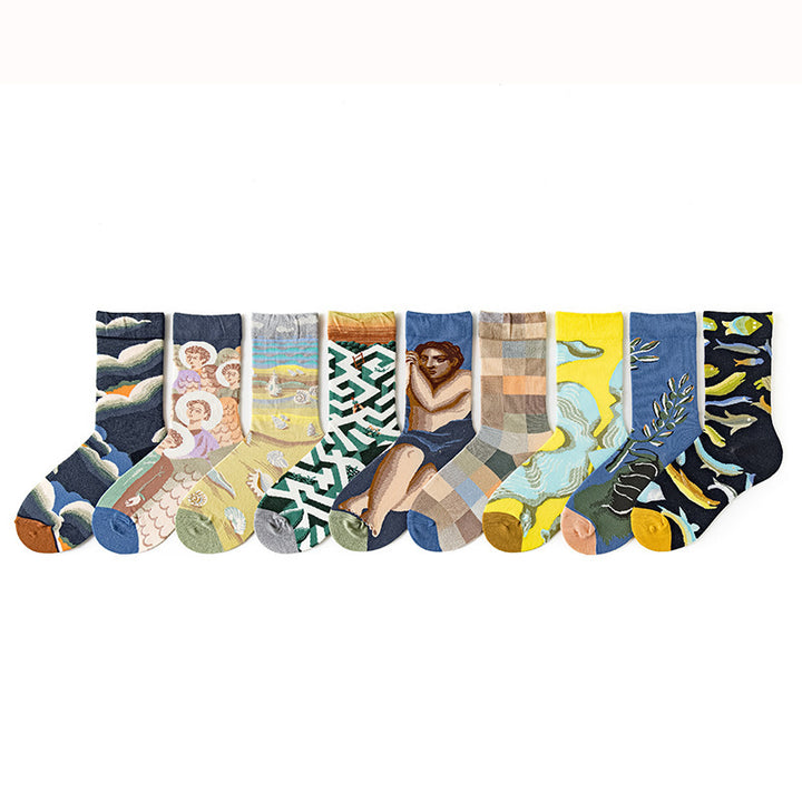 Women's Mid-calf Autumn And Winter 100 Cotton Socks-Womens 2024 March-Zishirts