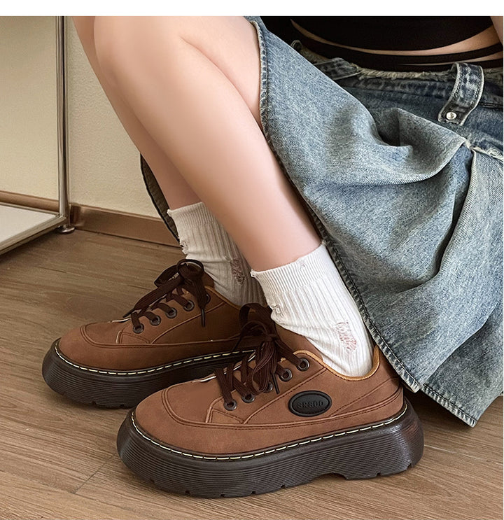 Thick Bottom Mary Jane Retro Women's Fashion Shoes-Womens Footwear-Zishirts