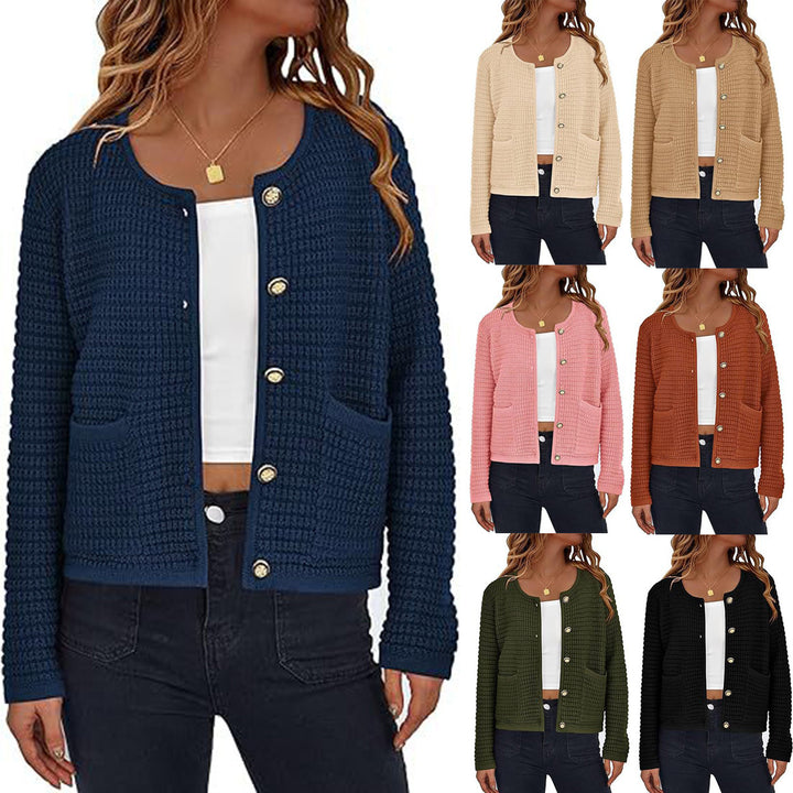 Women's Knitted Button Cardigan Top-Jackets-Zishirts