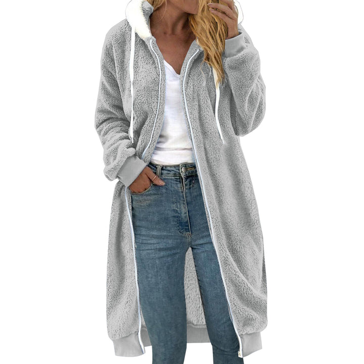 Women's Thick Mid-length Double-sided Plush Fur Hooded Coat Overcoat-Women's Outerwear 2023-Zishirts