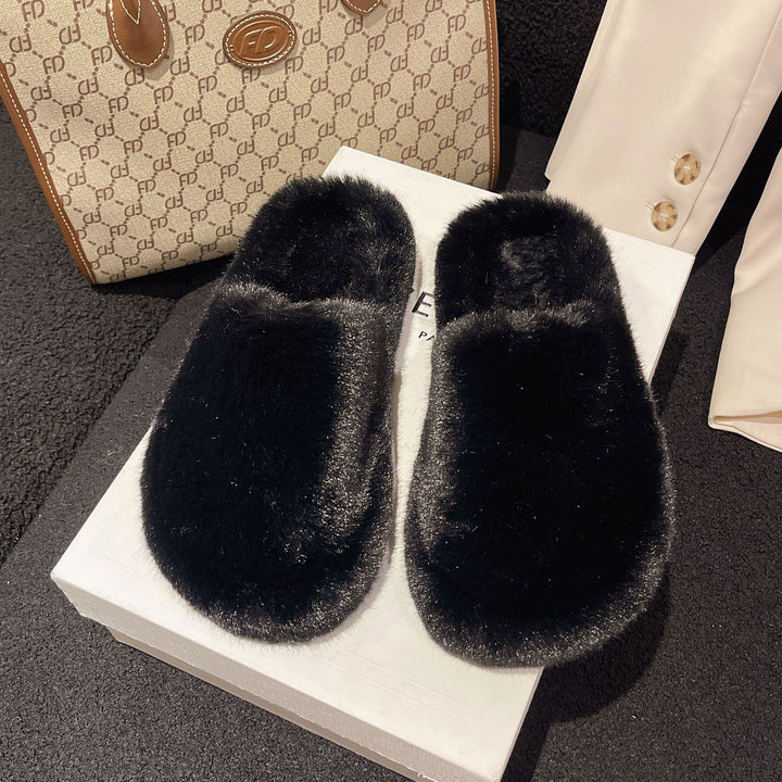 Women Home Slippers Winter Warm Shoes With 3cm Heel-Womens Footwear-Zishirts